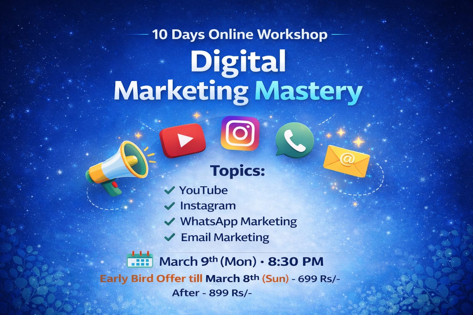 8:30pm-Digital Marketing Mastery