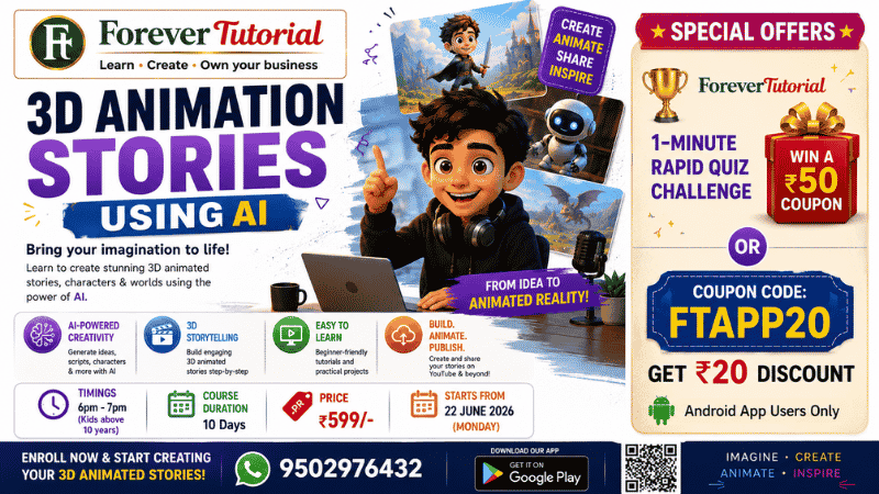 6PM-3D Animation Stories Using AI